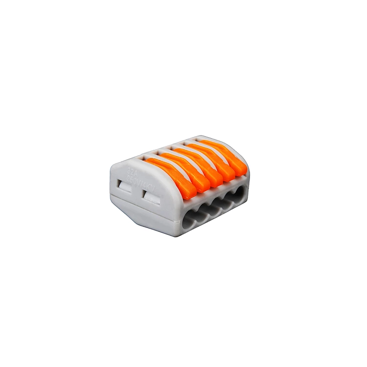 222-415 موصل سلك طرفي موصل مضغوط موصل كتلة طرفية بخمسة أذرع 28-12 AWG