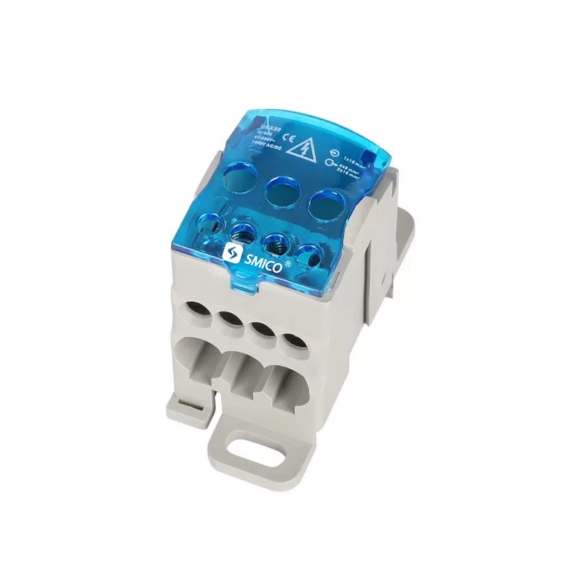 صندوق توزيع Din Rail 80A صندوق كتلة طرفية صندوق تقاطع مع غطاء