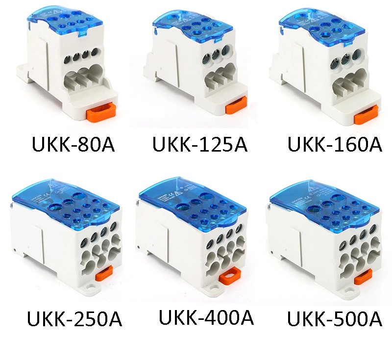 صندوق توزيع Din Rail 80A صندوق كتلة طرفية صندوق تقاطع مع غطاء