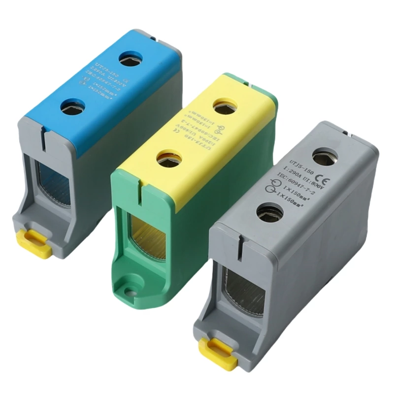 SOT5-150 توزيع الطاقة الكبيرة الكهربائية من الألومنيوم DIN Rail Busbar توصيلات لولبية كتل طرفية 150 مم 2