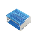UKK 411/125 موزع طاقة نحاسي مثبت على سكة بأربعة أقطاب وصندوق تقاطع