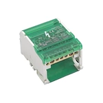UKK407/125 125A 500V طرف سكة DIN رباعي الاتجاهات قضيب نحاسي موزع طاقة PA كتل صندوق الكابلات